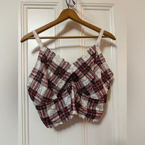 Torrid Winter plaid lace bralette 4x and Matching panties 3x